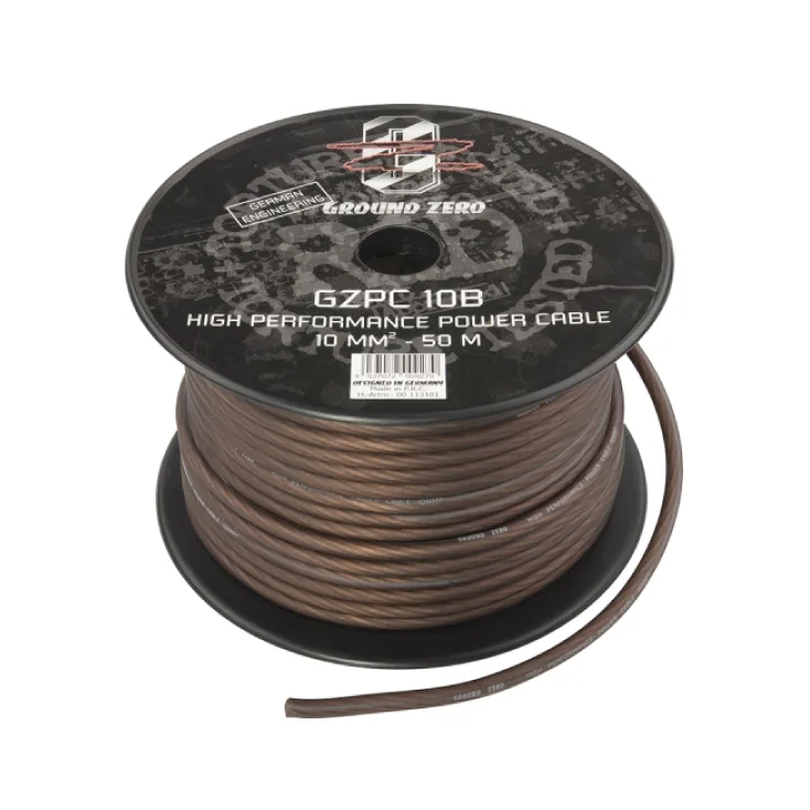 Crni kabel 10mm za napajanje auto pojačala slika 1