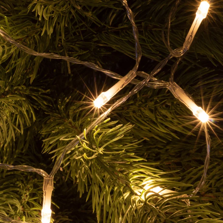 Lampice za jelku sa 50 toplo belih LED dioda slika 1