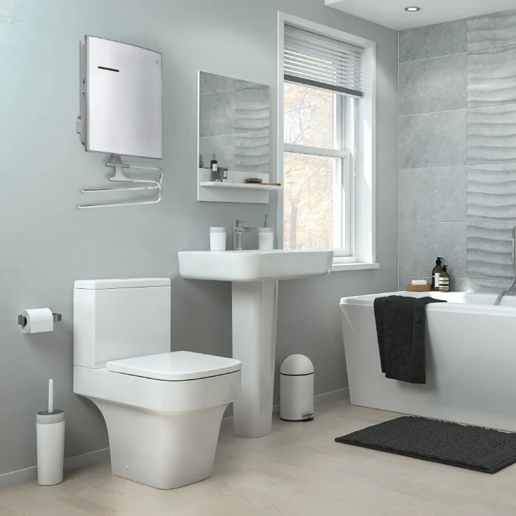 PROSTO grejalica za kupatilo sa držačem peškira slika 3