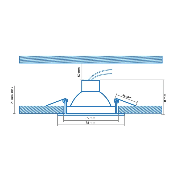 Ugradna rozetna + GU10 grlo slika 4