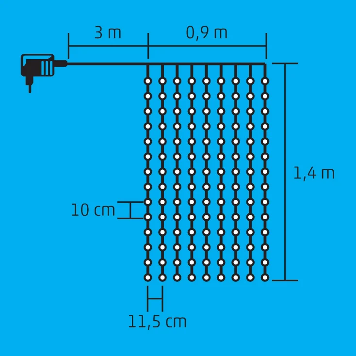 Svetleći niz sa 126 toplo belih LED dioda slika 3