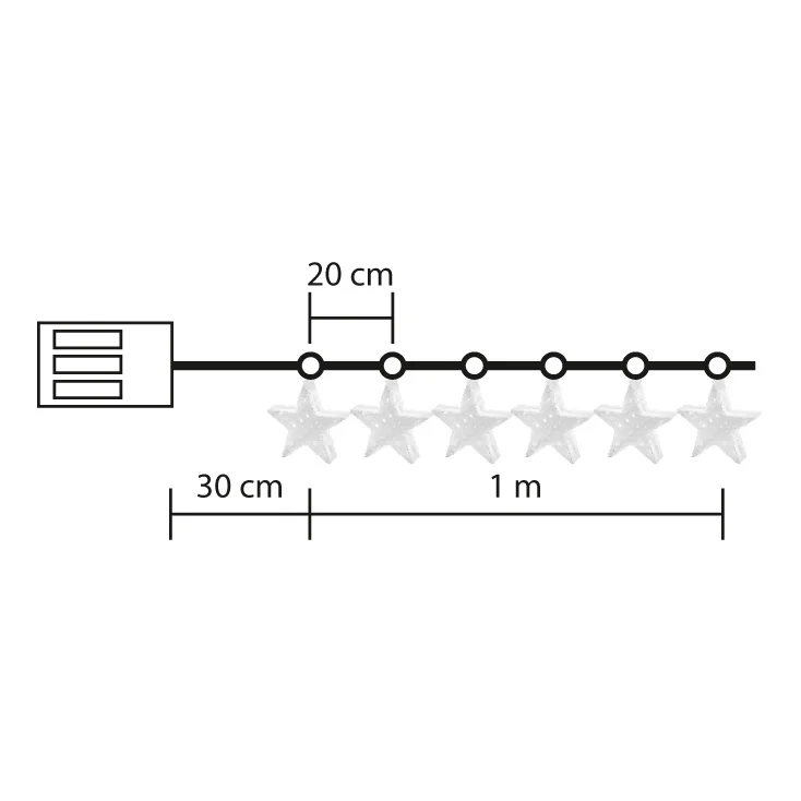 Dekoracija za jelku "zvezdice" slika 3