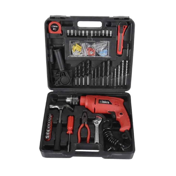 ISKRA vibraciona bušilica sa setom alata slika 1