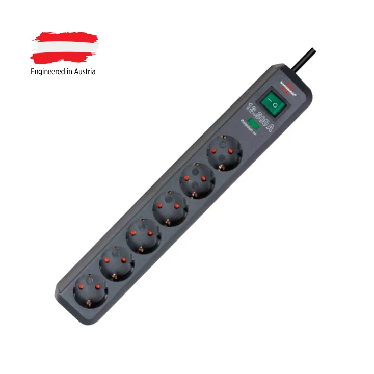 Razvodnik 6 mesta 1.5m 1.0mm2 + prekidač i zaštita slika 1