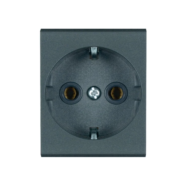 Dvopolna utičnica antracit slika 1