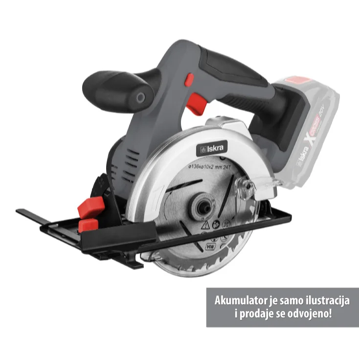 ISKRA X-CROSS akumulatorski ručni cirkular 20V slika 1
