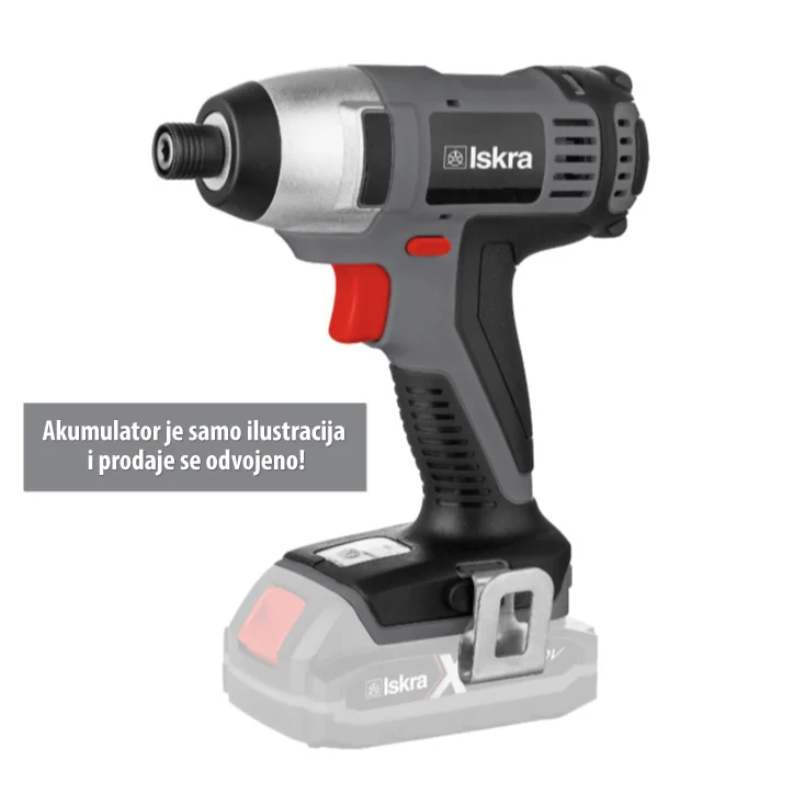 ISKRA X-CROSS akumulatorski udarni odvijač 20V slika 1