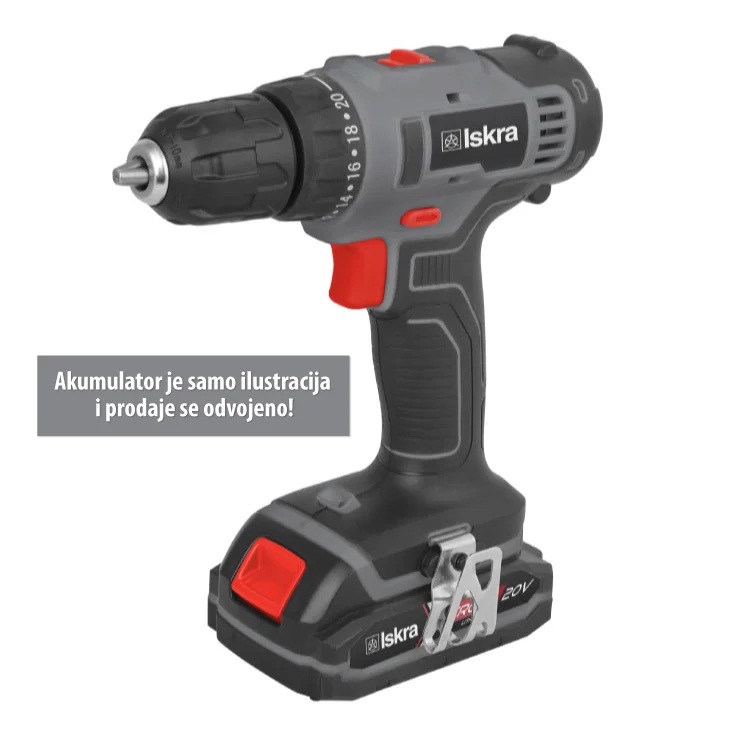 ISKRA X-CROSS akumulatorska bušilica 20V slika 3