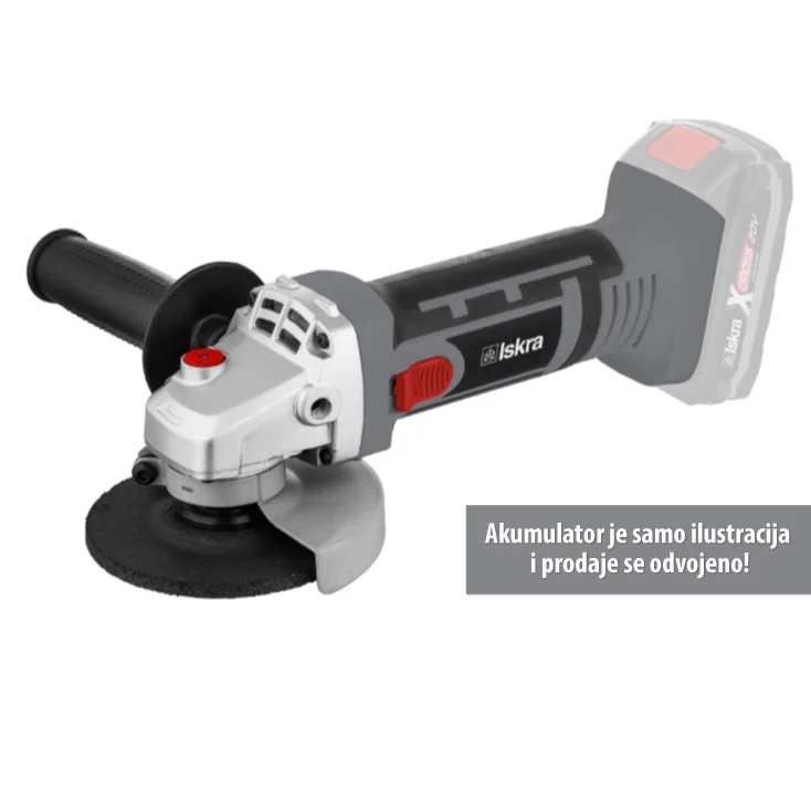 ISKRA X-CROSS akumulatorska ugaona brusilica 20V slika 1