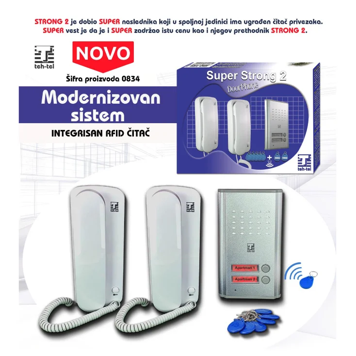 Žični interfon sa RFID čitačem slika 3