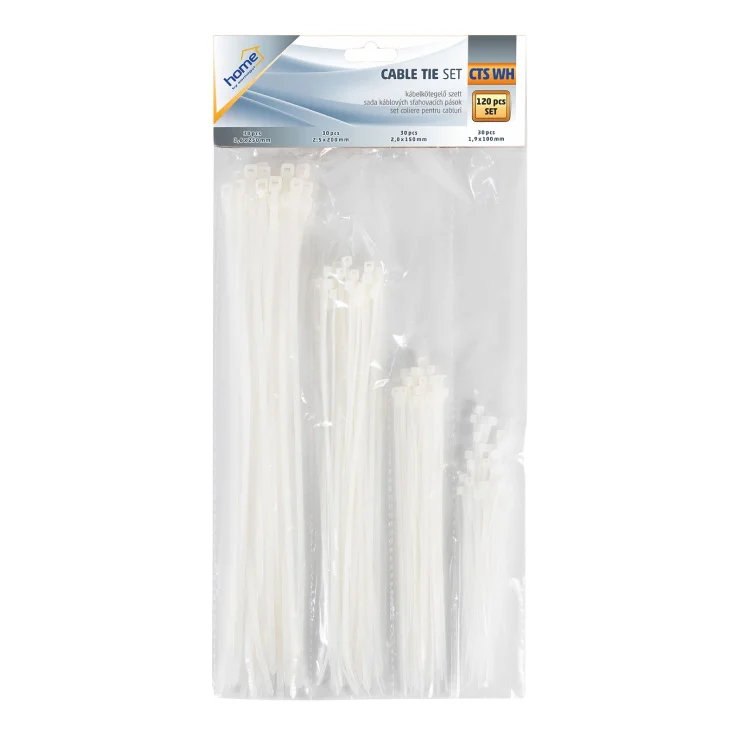 Set belih kablovskih vezica - 4x30 kom. slika 1