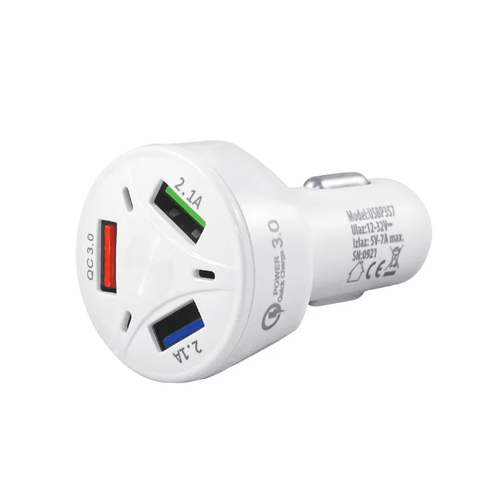 USB punjač iz upaljača automobila QC3.0+2xUSB slika 1