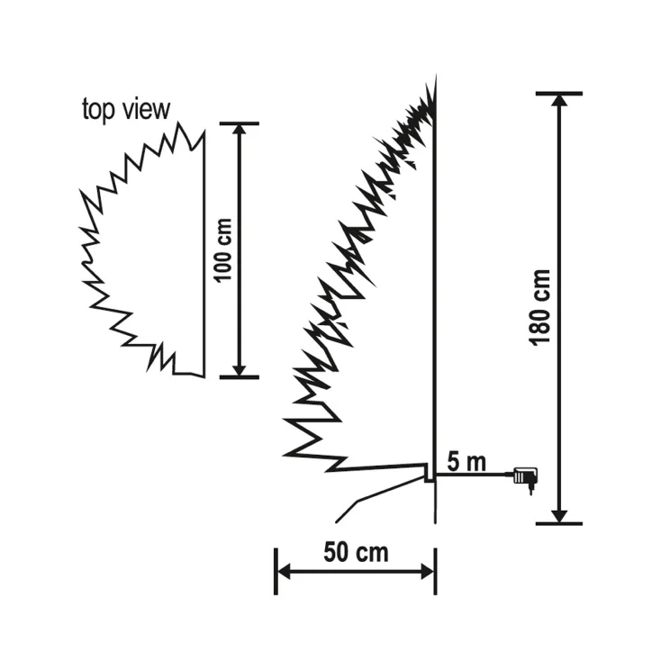 Nazidna veštačka jelka 180cm sa osvetljenjem slika 4