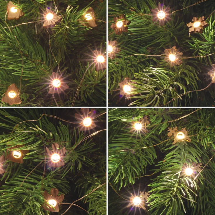 Lampice za jelku sa 20 toplo belih mikro LED dioda slika 2