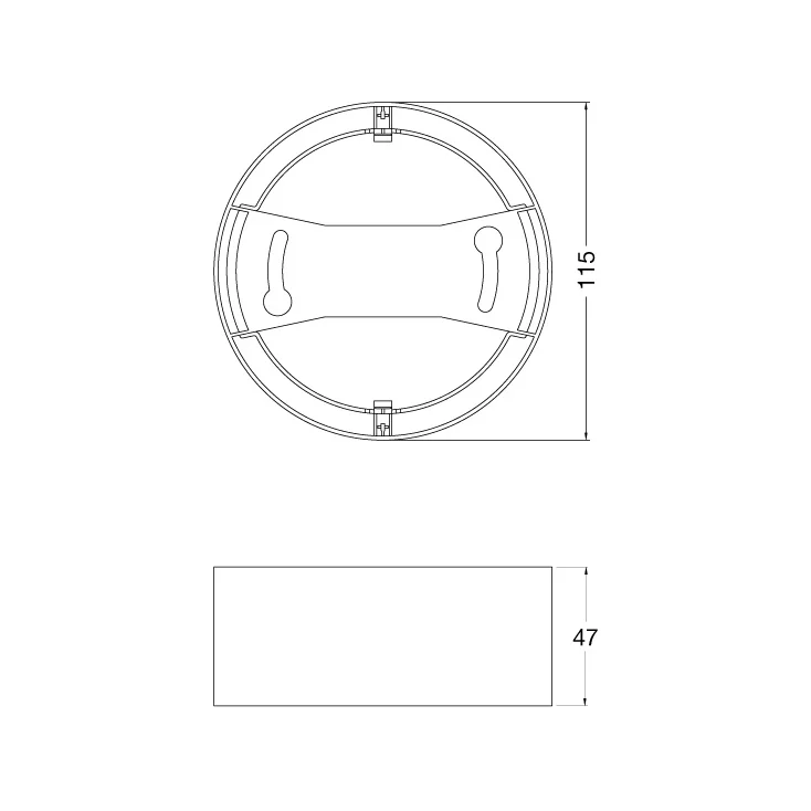 Beli nosač za ugradni LED panel 8W slika 3