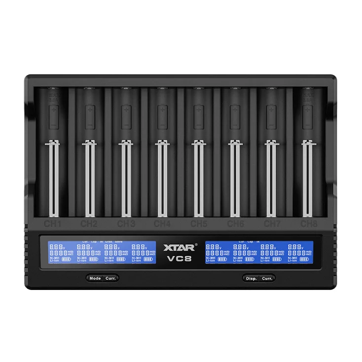 Univ. punjač akumulatora do 8 kom. sa displejem slika 1