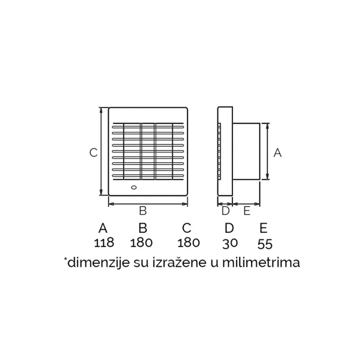 Izduvni ventilator 120mm slika 2