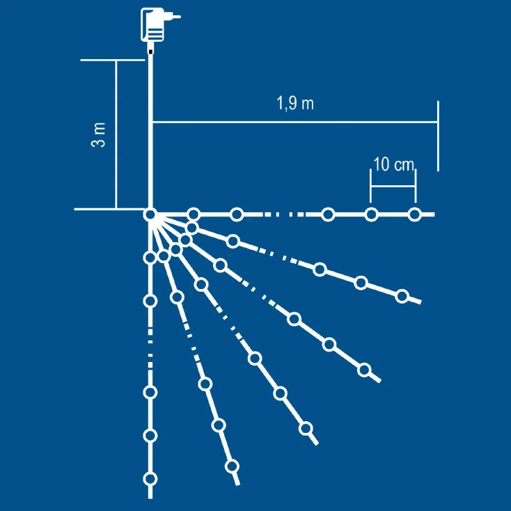 Svetleći niz sa 120 toplo belih LED dioda slika 4