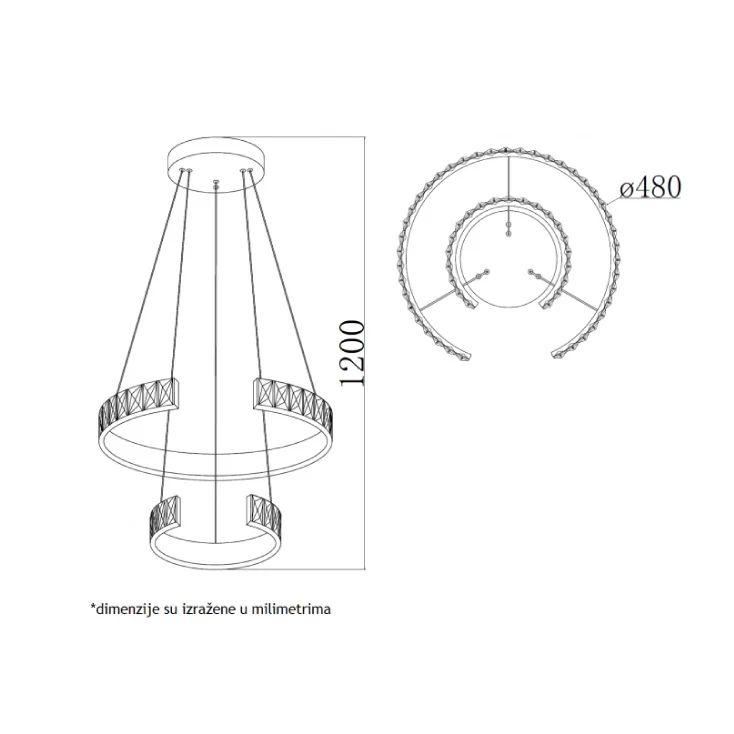 LED luster 43W slika 3