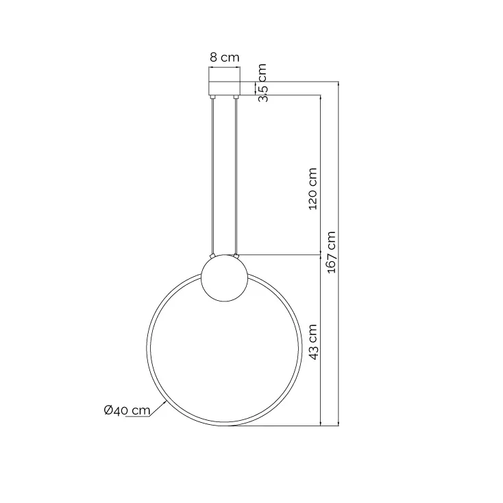 LED visilica 25W 3000K slika 2