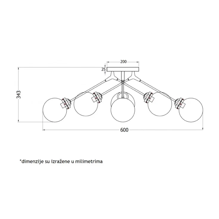 Luster 8xE14 slika 2