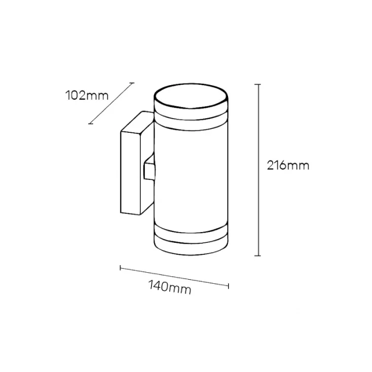 Zidna lampa 2xGU10 slika 2