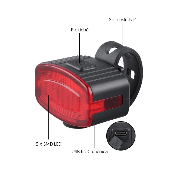 Set punjivih lampi za bicikl slika 3