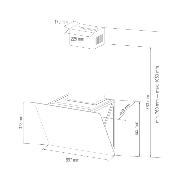 Aspirator CYCLONE crni 105W slika 3
