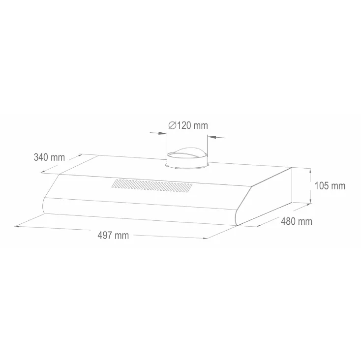 Aspirator STORM nerđ. čelik 38W slika 3
