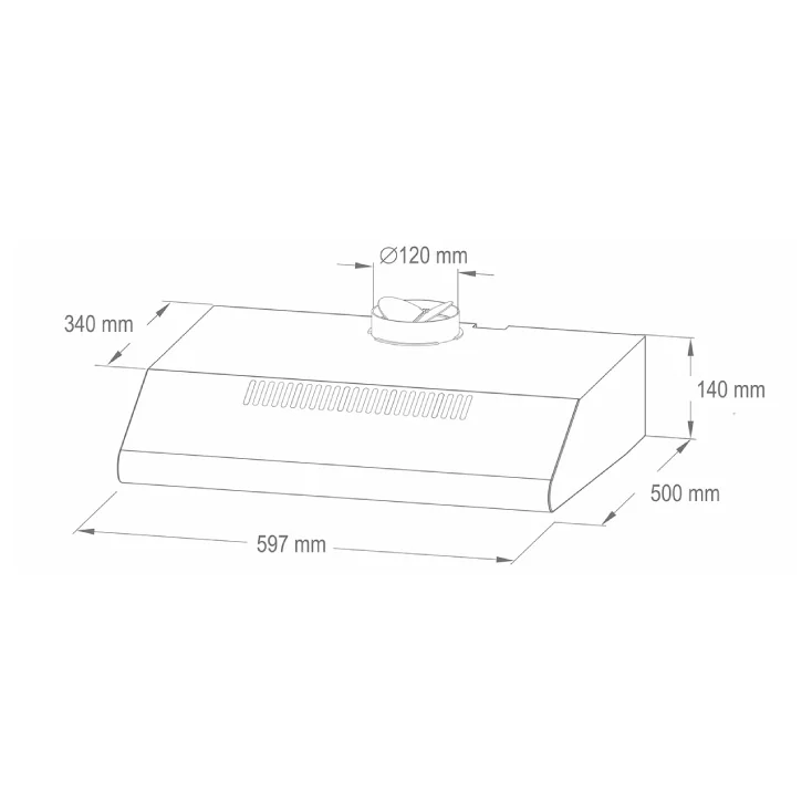 Aspirator HURRICANE nerđ. čelik 200W slika 3
