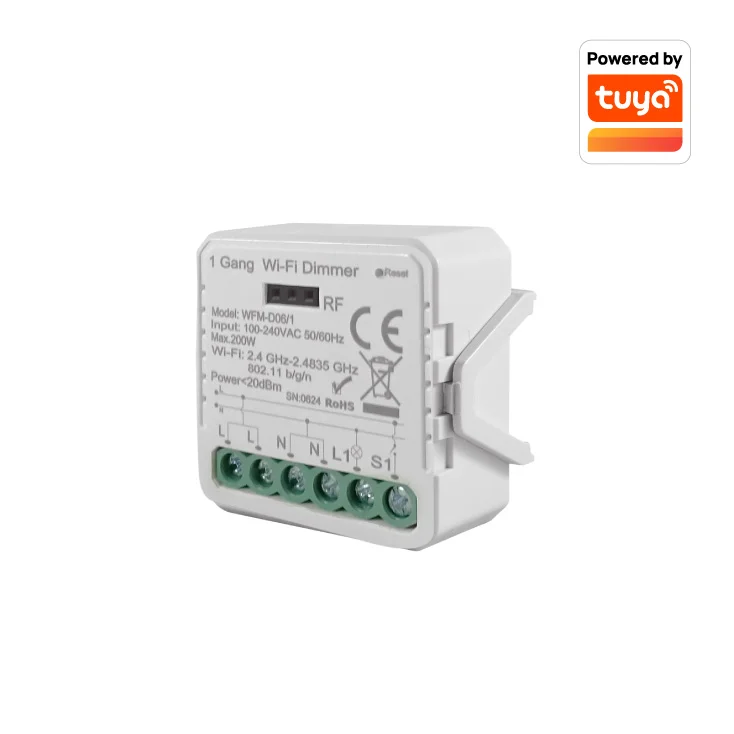 Wi-Fi smart prekidač-modul dimer, 1x200W slika 1