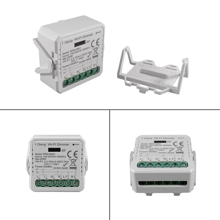 Wi-Fi smart prekidač-modul dimer, 1x200W slika 2