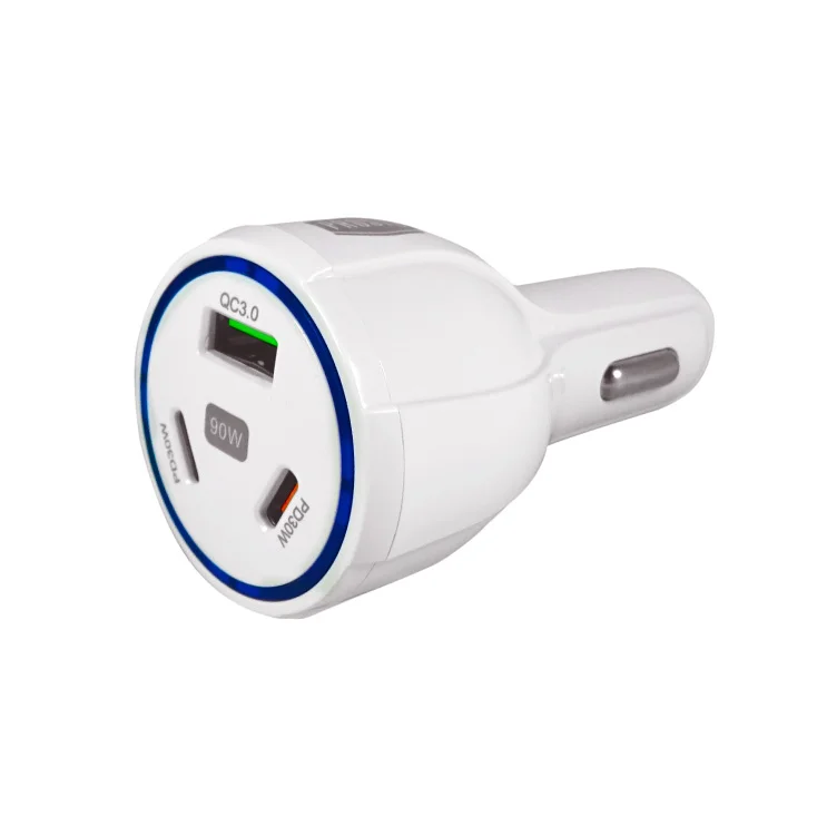 USB punjač iz upaljača automobila QC3.0+2xPD slika 1