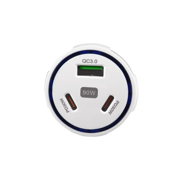 USB punjač iz upaljača automobila QC3.0+2xPD slika 3