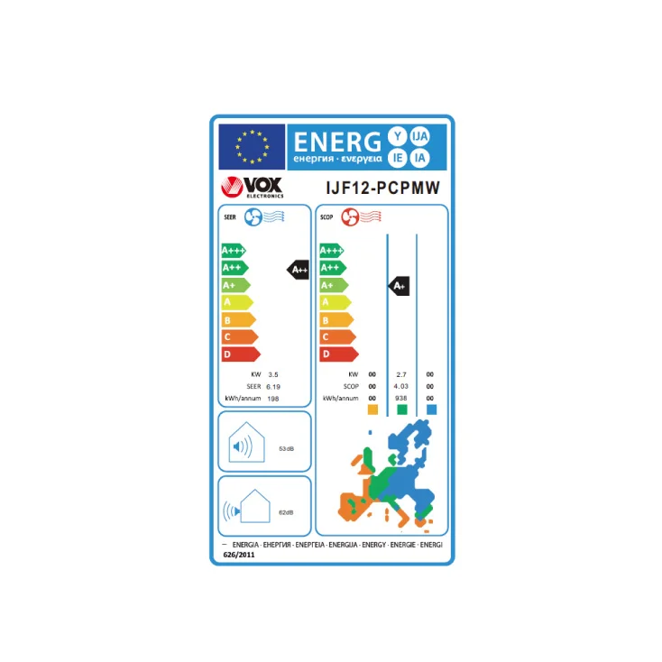 Inverter klima uređaj VOX IJF12-PCPMW slika 3