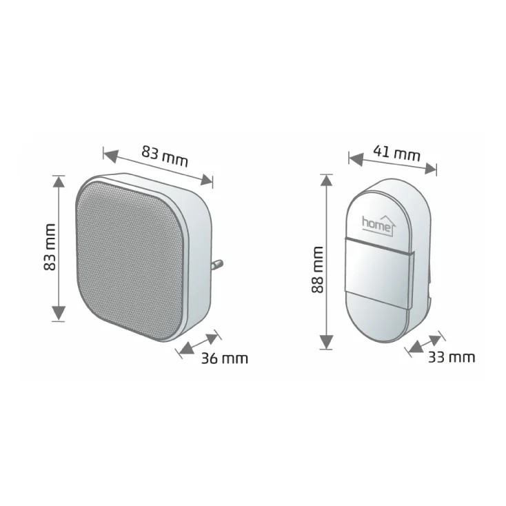 Bežično kućno zvono 230V~ sa kinetičkim tasterom slika 4