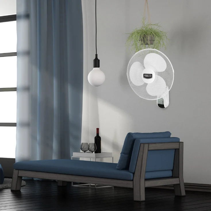 Zidni ventilator sa daljincem, 40cm, 50W slika 4