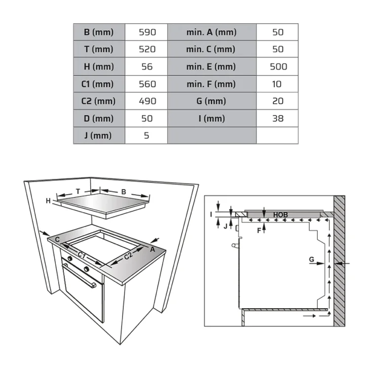 VOX ugradna indukciona ploča za kuvanje 7400W slika 2
