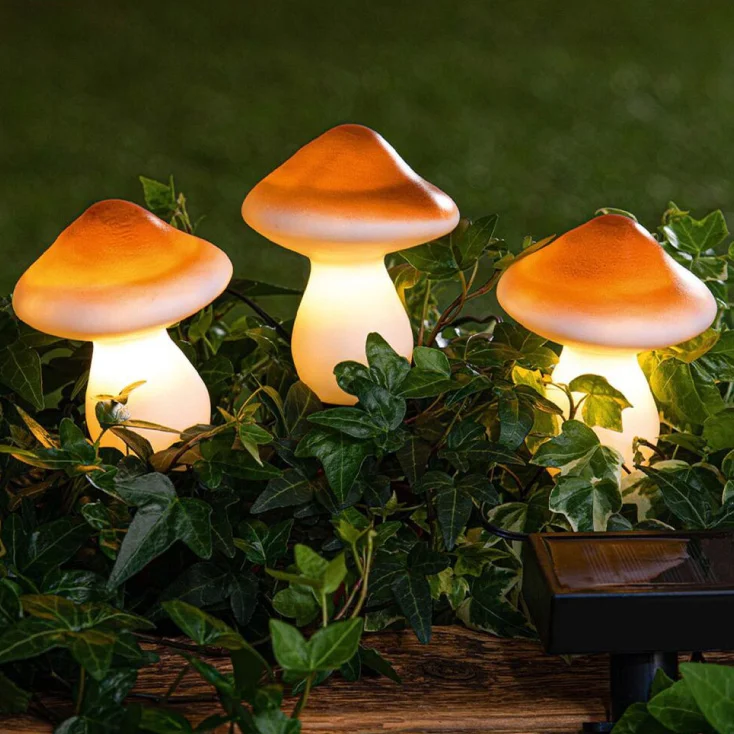 Solarna baštenska lampa "pečurka" - 3 kom. slika 2