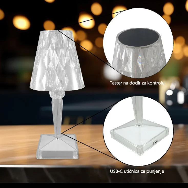 Stona RGB LED lampa slika 3