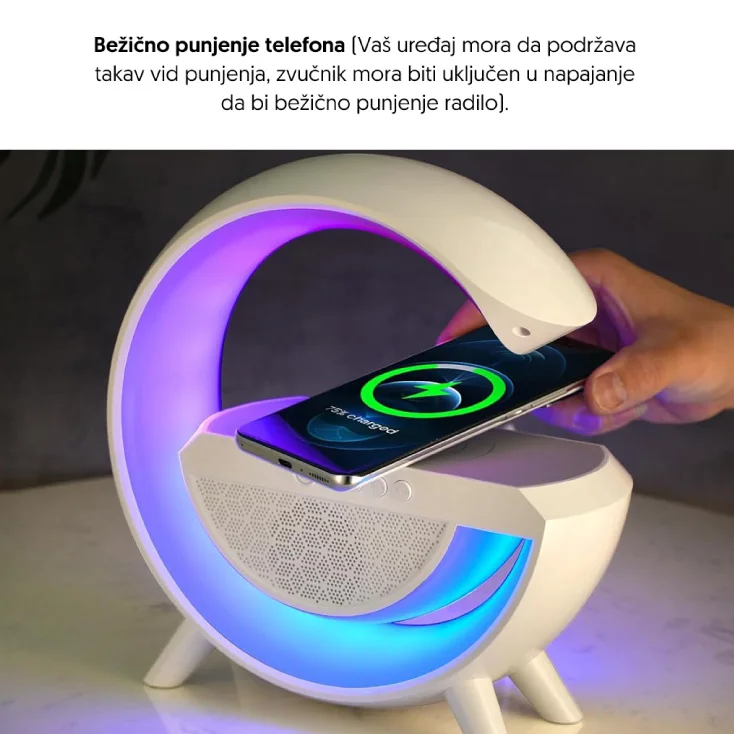 RGB BT zvučnik sa bežičnim punjačem slika 3