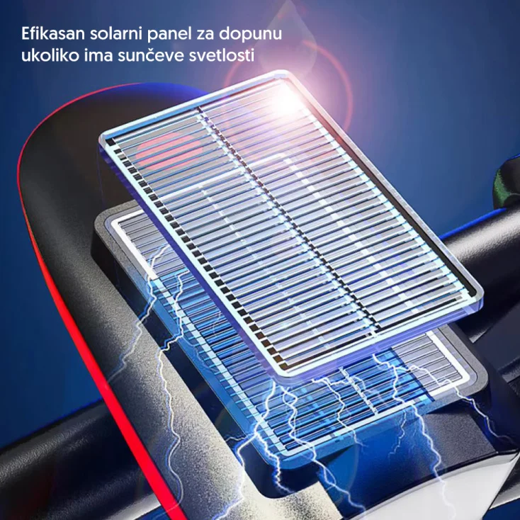 Punjiva LED lampa za bicikl sa sirenom slika 4