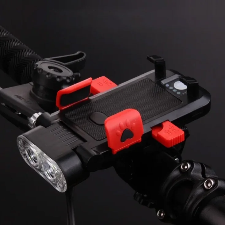 Punjiva LED lampa za bicikl sa sirenom i nosačem slika 4