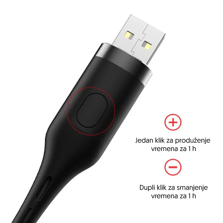 USB kabel LEMI,100W, Digital Display, On-Off Timer slika 4