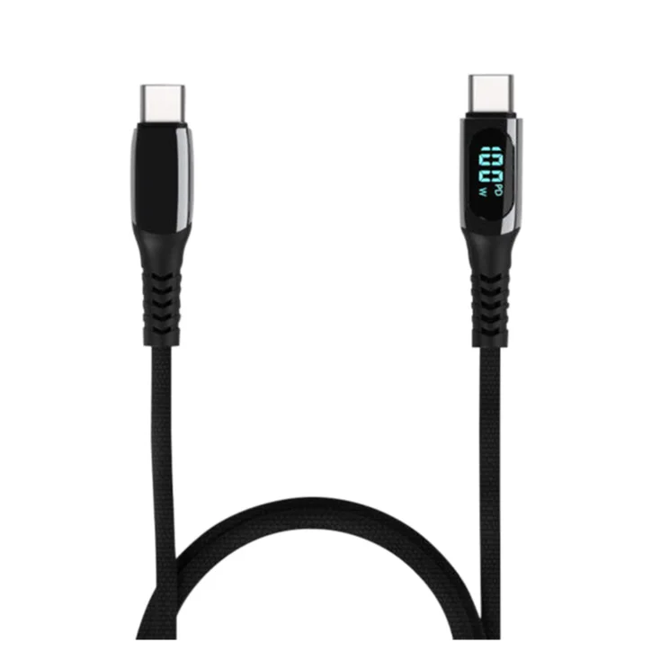 USB kabel LEMI 100W, Digital Display, pleteni slika 1