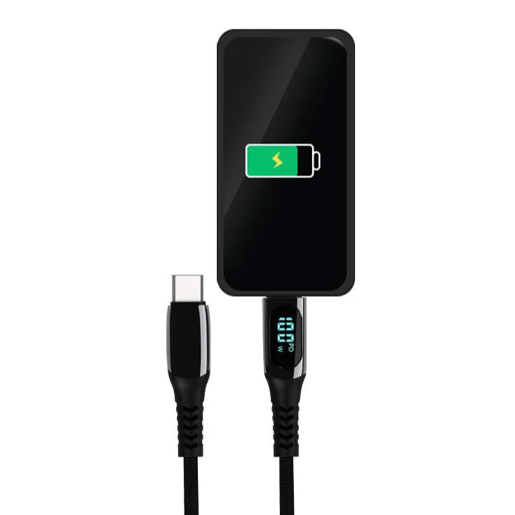 USB kabel LEMI 100W, Digital Display, pleteni slika 4
