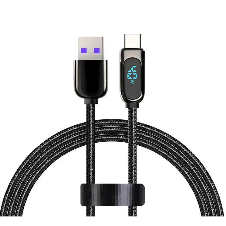 USB kabel LEMI 100W, Digital Display, pleteni slika 1