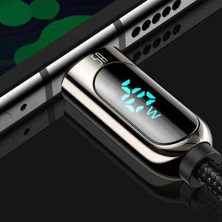 USB kabel LEMI 100W, Digital Display, pleteni slika 2