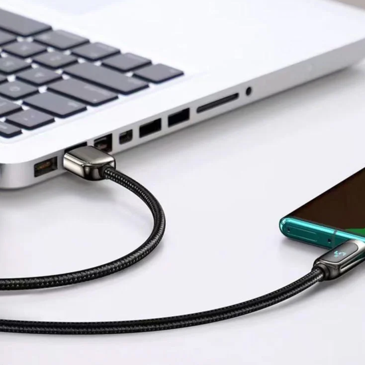 USB kabel LEMI 100W, Digital Display, pleteni slika 3