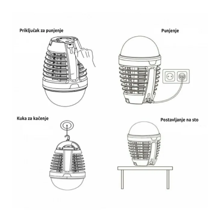 Prenosna 2u1 zamka za insekte slika 4